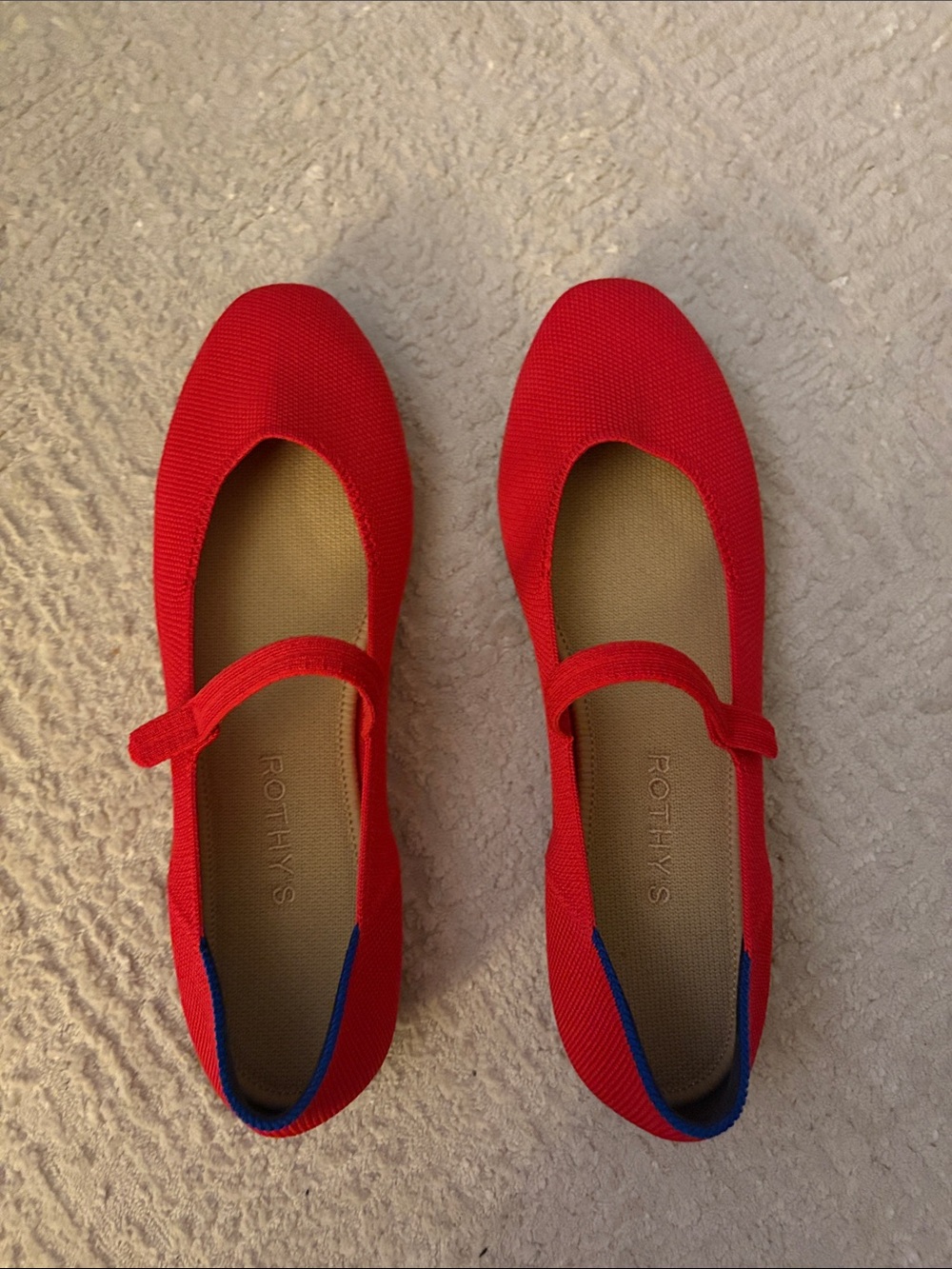 Rothy's Red Mary Jane Flats